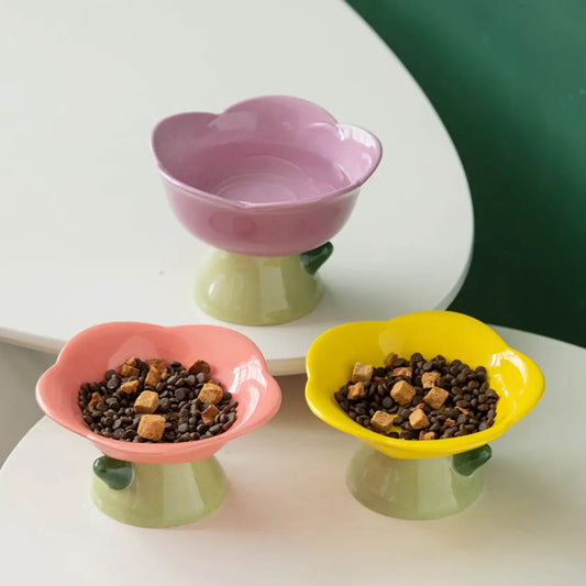 Flower Shape Pet Food Bowl-0