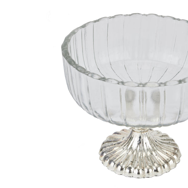 Fluted Glass Display Bowl - Memoriex 