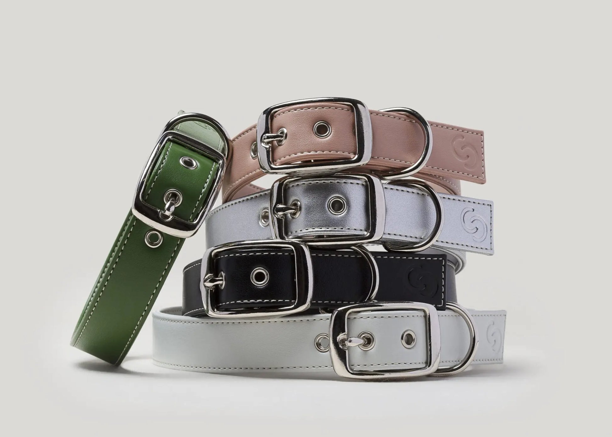 Forest Green Dog Collar (Vegan Apple Leather) – by Skylos Collective - Memoriex