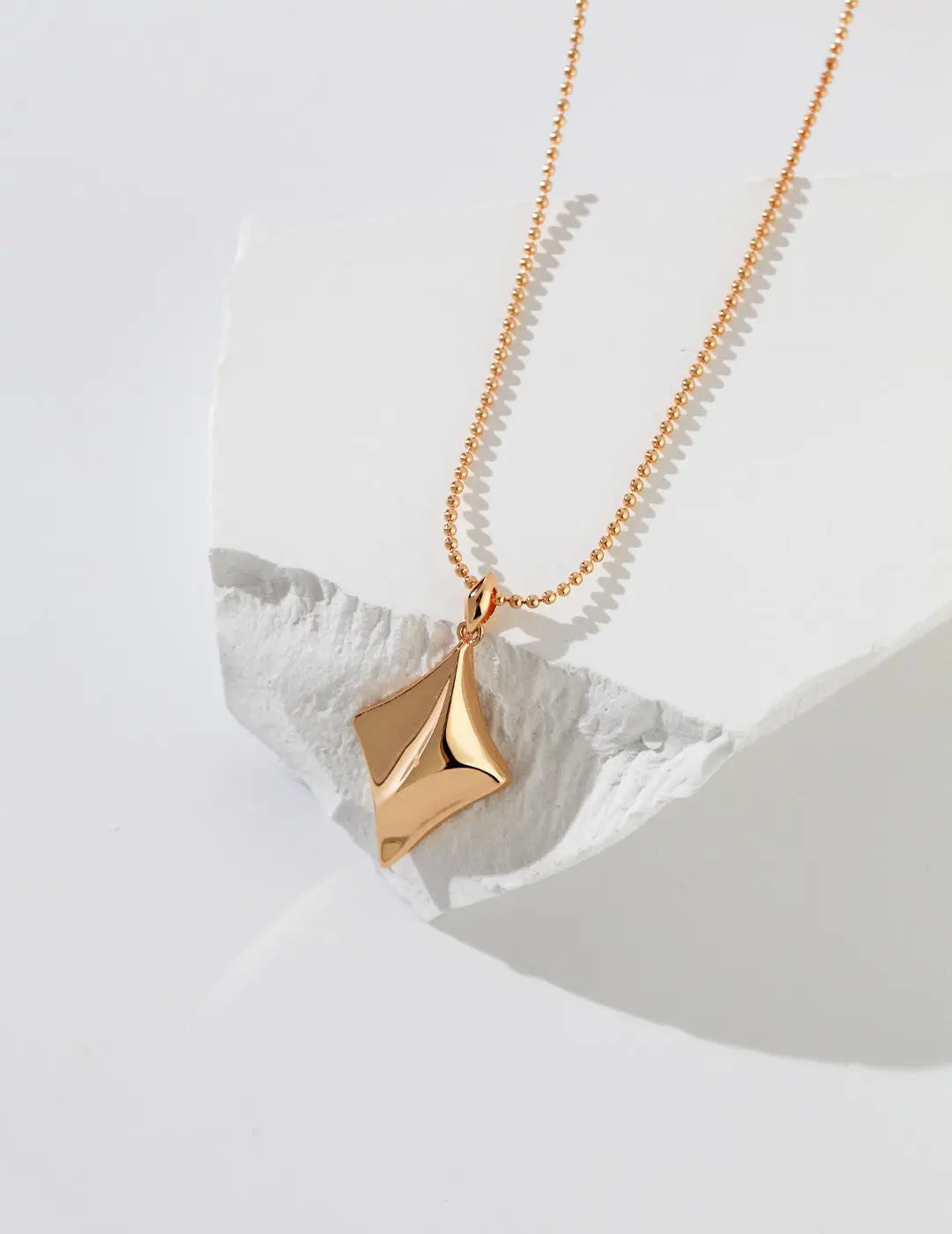 Four-Pointed Star Charm Necklace-0