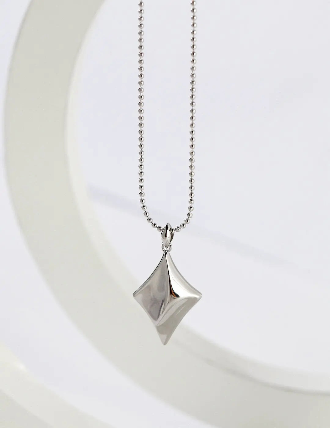 Four-Pointed Star Charm Necklace-1