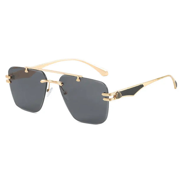 Frameless sunglasses, new trendy women's sunglasses, UV resistant driving ins, European and American sunglasses, high-end feel - Memoriex 