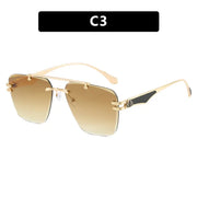 Frameless sunglasses, new trendy women's sunglasses, UV resistant driving ins, European and American sunglasses, high-end feel - Memoriex 