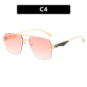 Frameless sunglasses, new trendy women's sunglasses, UV resistant driving ins, European and American sunglasses, high-end feel - Memoriex 