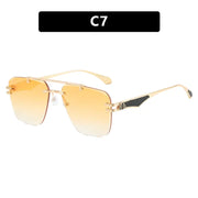 Frameless sunglasses, new trendy women's sunglasses, UV resistant driving ins, European and American sunglasses, high-end feel - Memoriex 