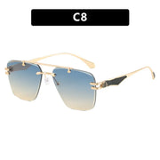 Frameless sunglasses, new trendy women's sunglasses, UV resistant driving ins, European and American sunglasses, high-end feel - Memoriex 