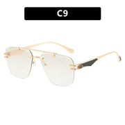 Frameless sunglasses, new trendy women's sunglasses, UV resistant driving ins, European and American sunglasses, high-end feel - Memoriex 