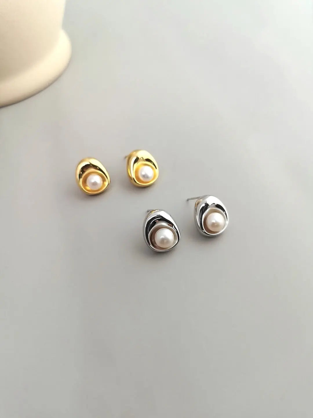 Freshwater Pearl Stud Earrings-0