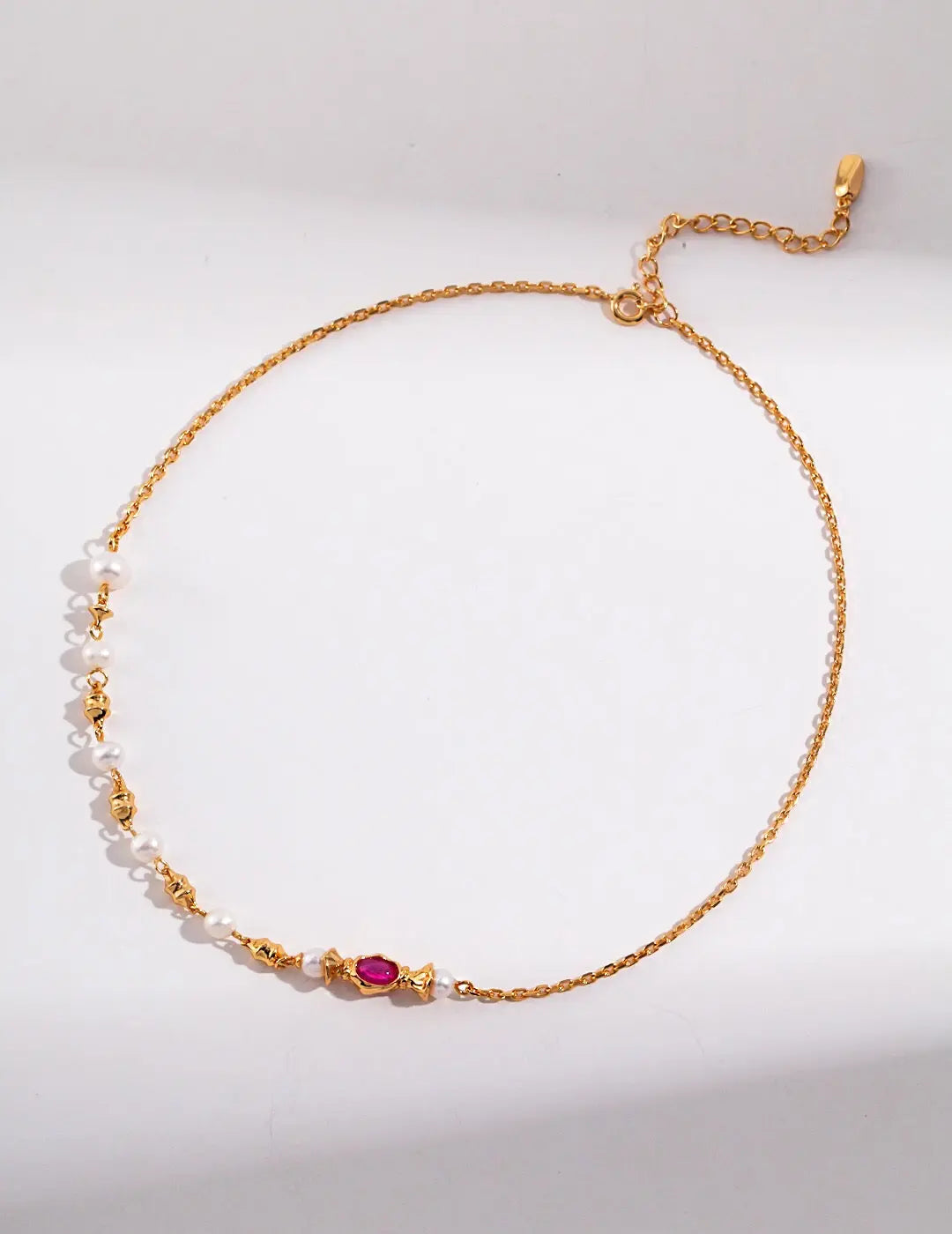 Freshwater Pearl and Pink Zircon Necklace-0