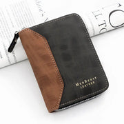 Frosted Men's Short Chain Wallet Vertical Coin Purse Card Holder - Memoriex 