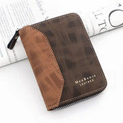 Frosted Men's Short Chain Wallet Vertical Coin Purse Card Holder - Memoriex 
