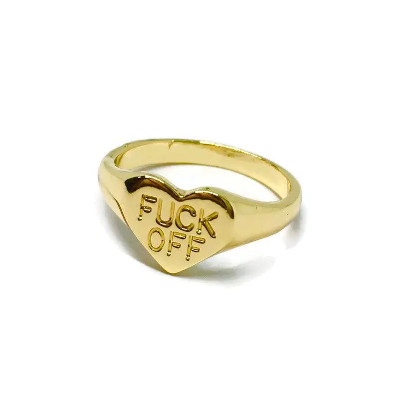 Fuck Off Love Heart Ring-2