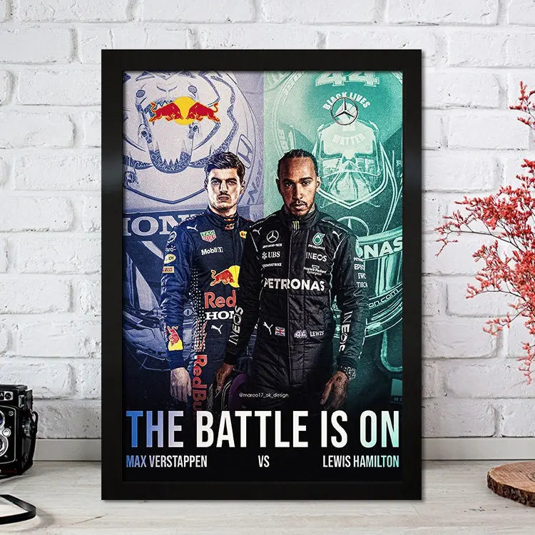 Poster Formel 1 Max Verstappen Rennfahrer Helm Rennwagen Red Bull I Deko Print ohne Rahmen-6