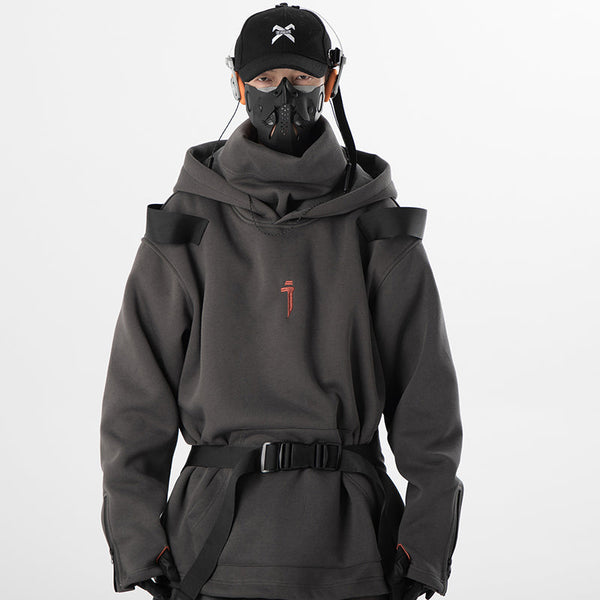 Functional And Trendy High Necked Hooded Woven Hoodie - Memoriex 