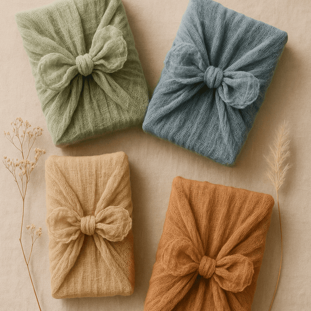 Reusable Gauze Furoshiki Gift Wrap – Hand-Dyed Fabric-0