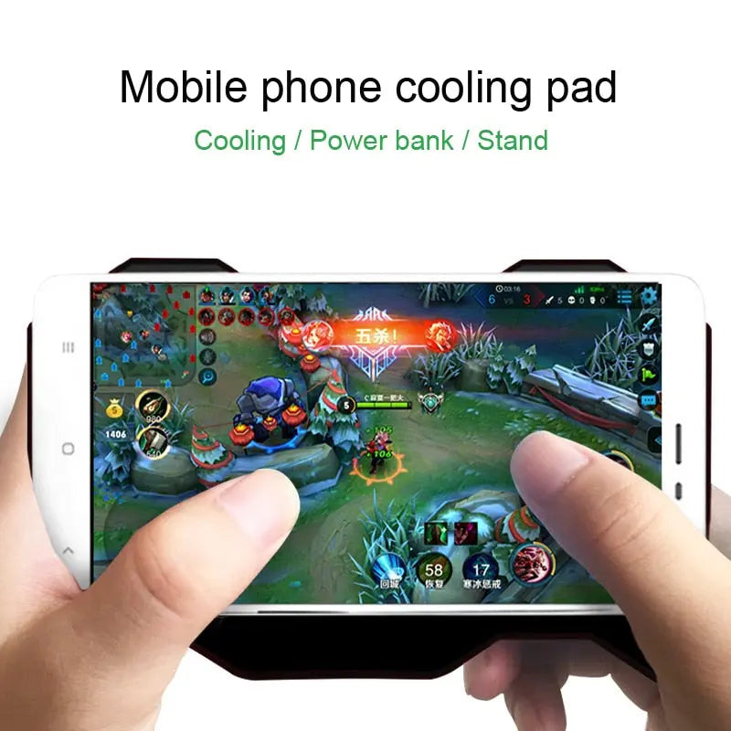 G1 Mobile Phone Cooling Pad Mute Gaming Cooler Radiator Fans With Ring Holder Stand Portable Rechargeable Power - Memoriex 