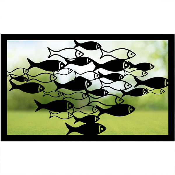 School of Fish, SunCatcher Garden Mirror Rectangular Design-0
