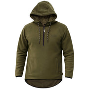 Game Mens Alpine Fleece 1/4 Zip Curved Hoodie-1