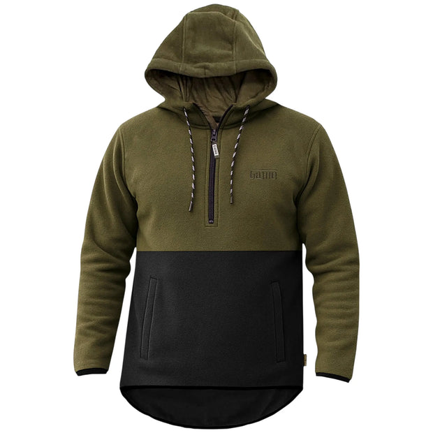 Game Mens Alpine Fleece 1/4 Zip Curved Hoodie-3