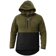 Game Mens Alpine Fleece 1/4 Zip Curved Hoodie-6