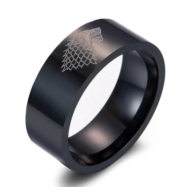 Game of Thrones Ice Wolf Men Rings - Memoriex 