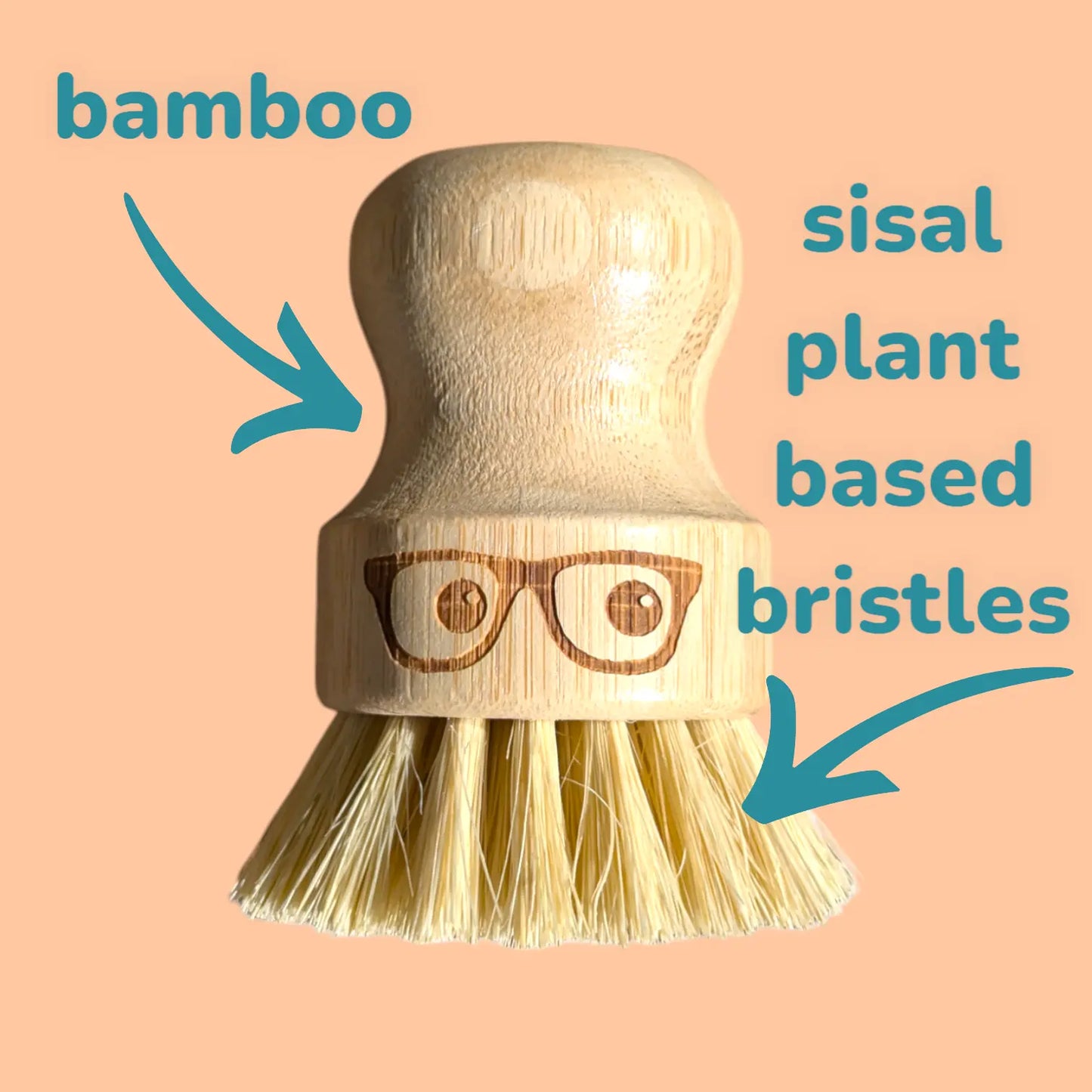 Geeky Pot Scrubber | Fun Sustainable Bamboo Pot Scrubbing Brush-2