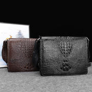Genuine Crocodile Leather Postal Messenger Bag-0