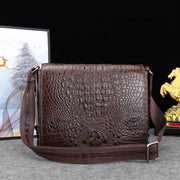 Genuine Crocodile Leather Postal Messenger Bag-2