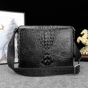 Genuine Crocodile Leather Postal Messenger Bag-3