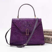 Genuine Crocodile Skin Bone Leather Top Handle Bags-0