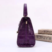 Genuine Crocodile Skin Bone Leather Top Handle Bags-2