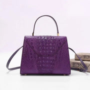 Genuine Crocodile Skin Bone Leather Top Handle Bags-3