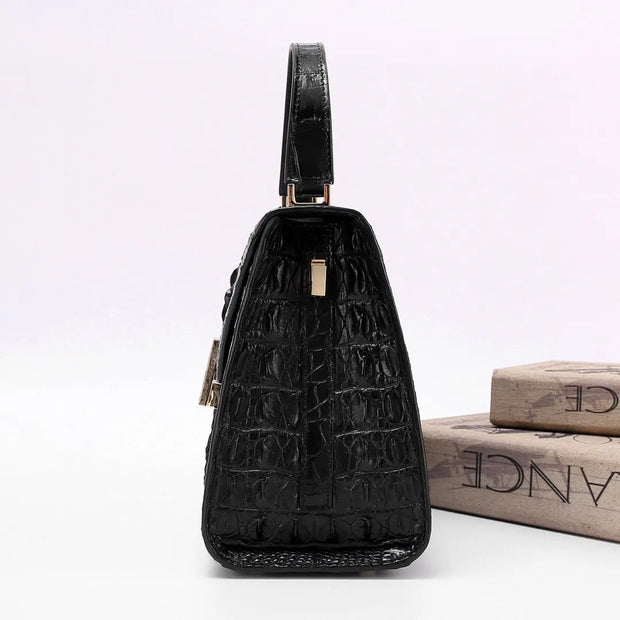 Genuine Crocodile Skin Bone Leather Top Handle Bags-1