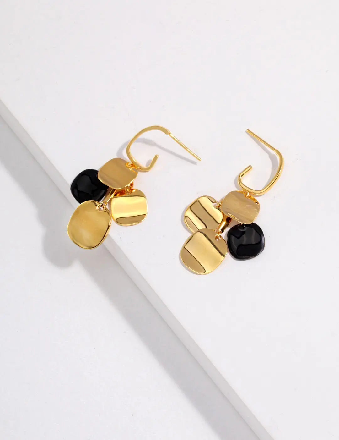 Geometric Glitter Stack Earrings-1