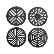 Geometric Handcrafted Recycled Rubber Coasters - Set of 2 or 4 - Memoriex 