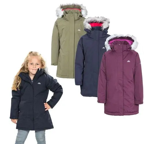 Girls Trespass Fame Waterproof Parka Jacket-0