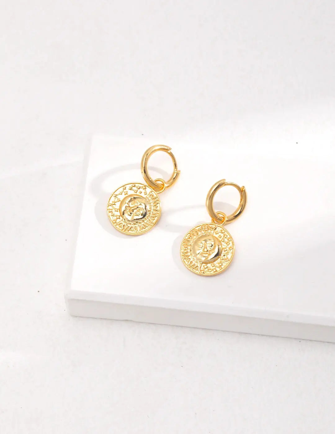 Gold Coin Earrings-0