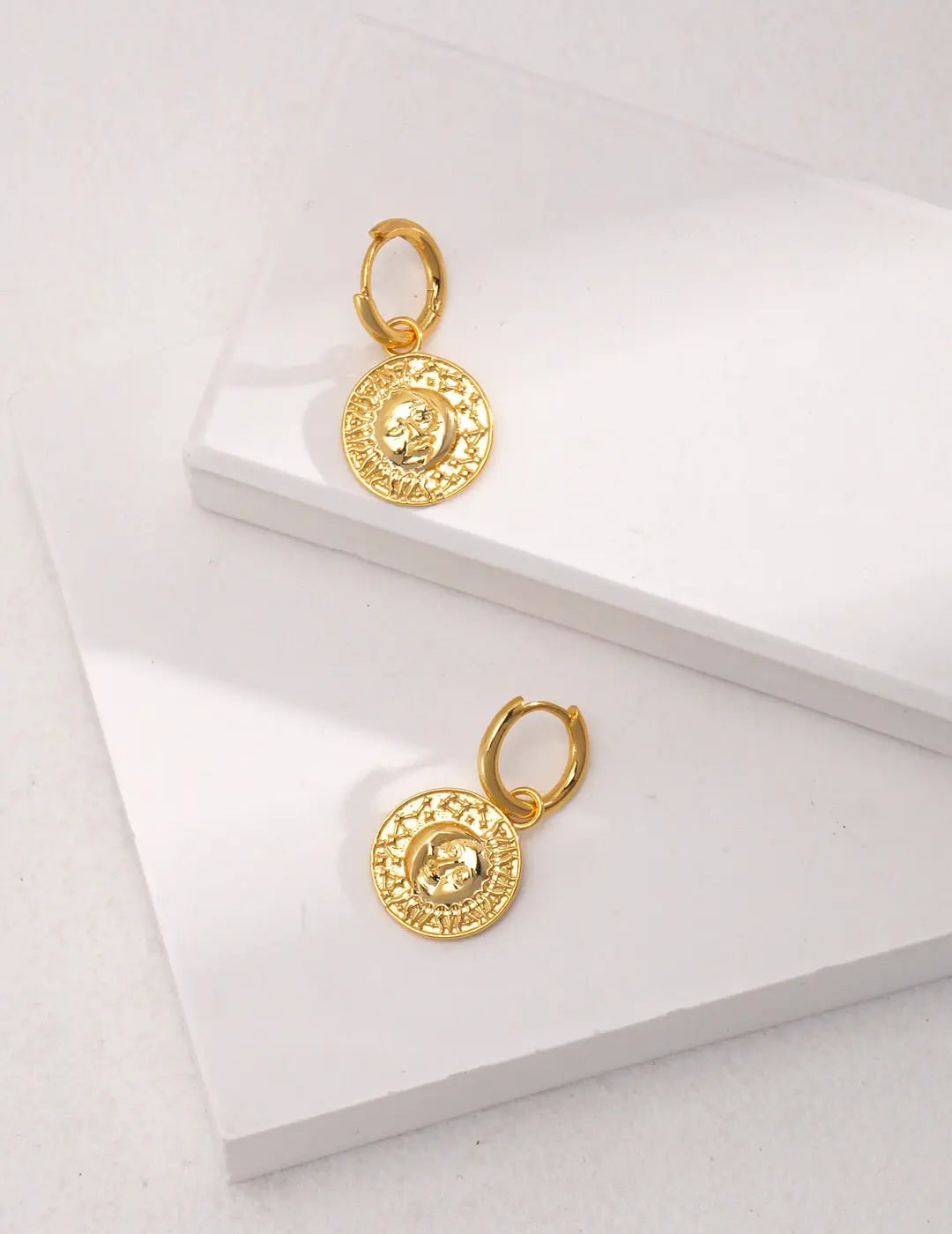 Gold Coin Earrings-1