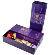 Gold Foil Flower Rose Gift Box Valentine's Day Gift With Base Love Frame Gold Plated Frame - Memoriex 