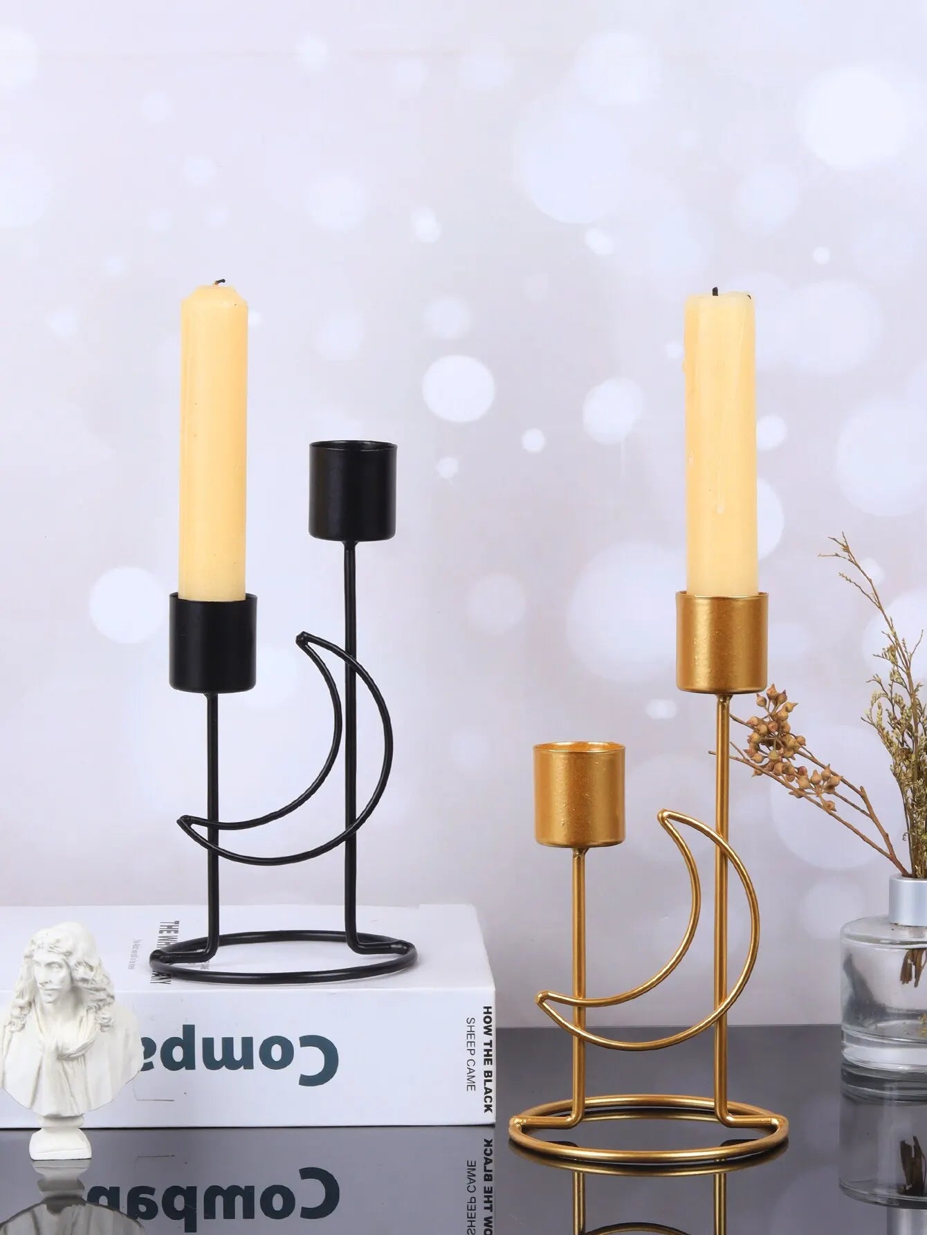 Gold Candlestick Holder-0