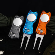 Golf Course Fork Folding Tools Metal Aluminum Handle Tools Gift Accessories Supplies - Memoriex 