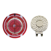 Golf Level Hat Clip Measurement With Position Mark Green Level - Memoriex 