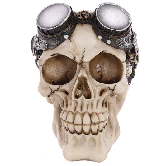 Gothic Skull Decoration - Steampunk with Goggles SK248-0