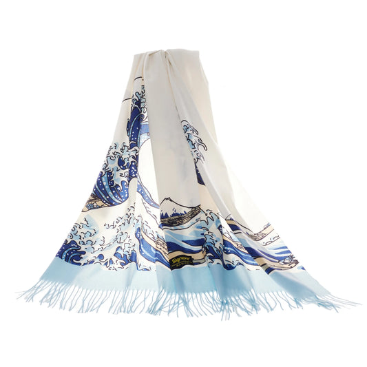 Great Wave of Kanagawa - Art Pashmina-0