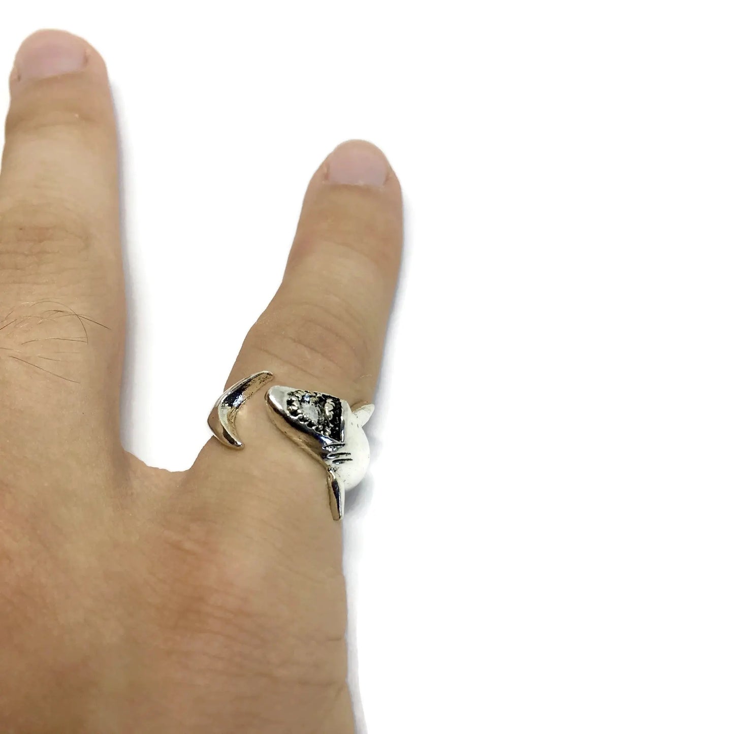 Great White Shark Band Ring-2