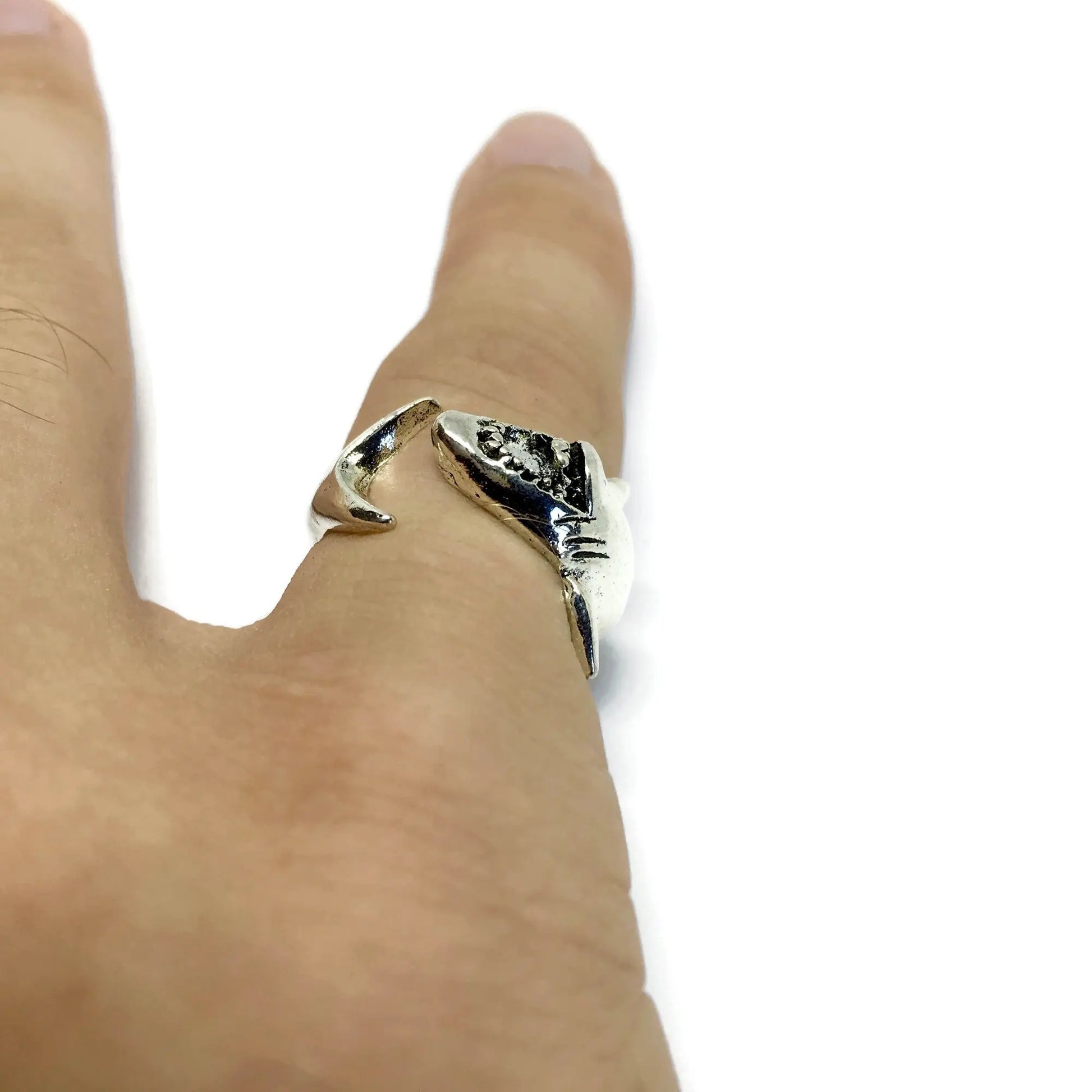 Great White Shark Band Ring-3