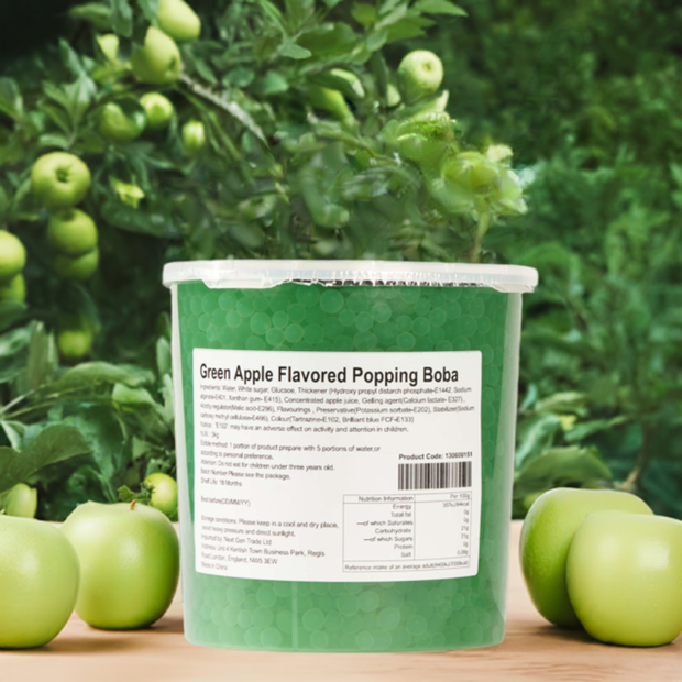 Green Apple Flavoured Popping Boba - Memoriex 