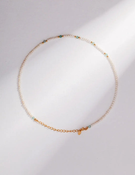 Green Strawberry Crystal Pearl Necklace - Memoriex