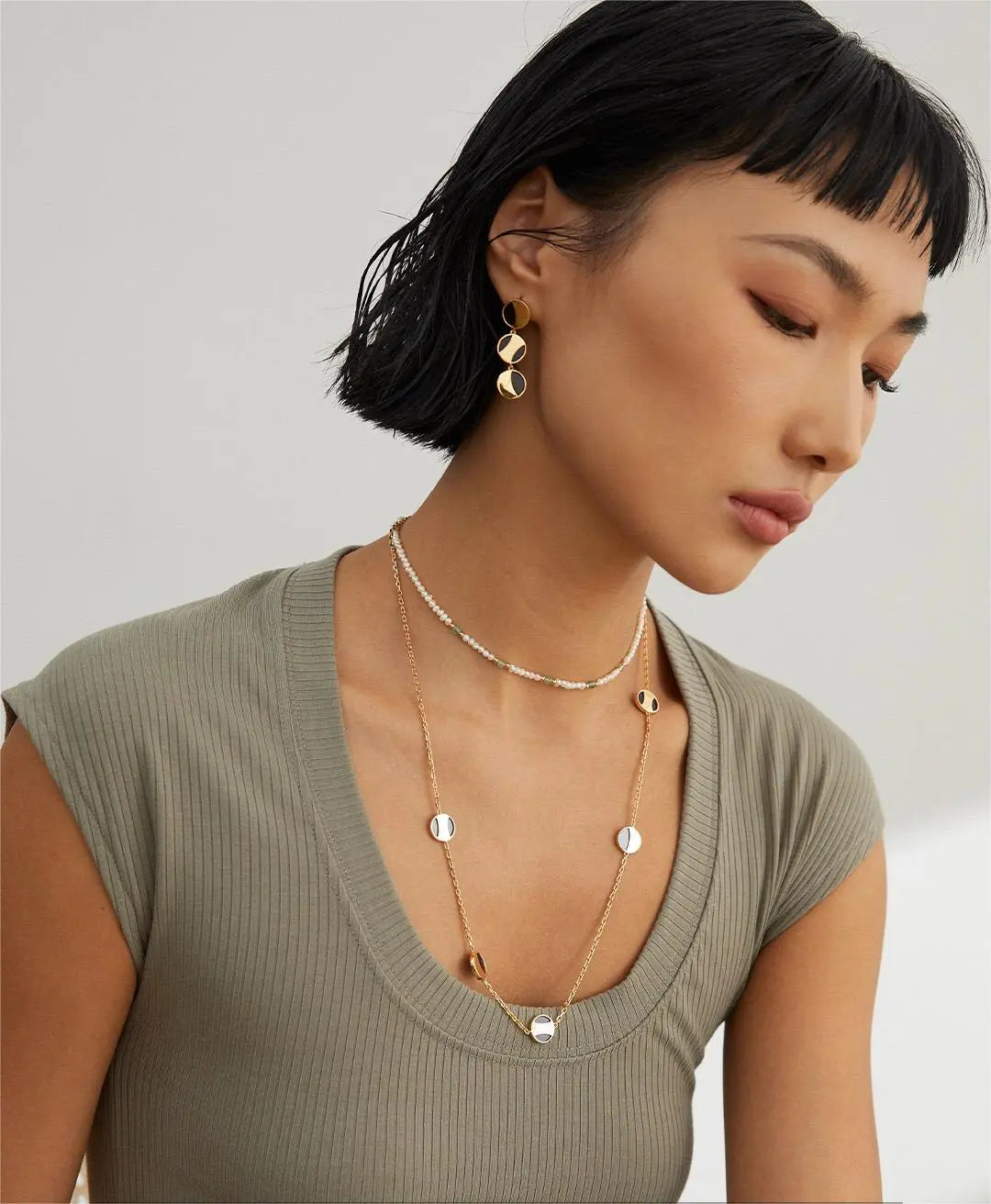 Green Strawberry Crystal Pearl Necklace - Memoriex