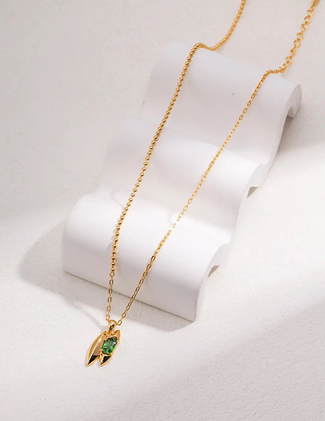 Green Zircon Necklace-1